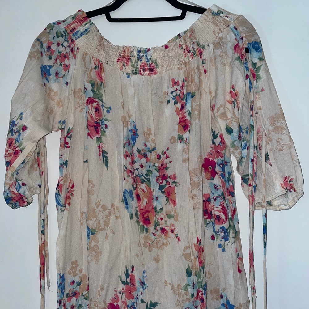 Off the shoulder floral top